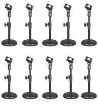 10x Suporte Pedestal Estante Mesa Base Tripé P/ Microfones