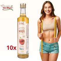 10x Vinagre De Maçã (100% Orgânico) (4,2% de Acidez) - Fazenda São Roque 500ML