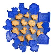 11 Cortador Ejetor De Biscoito 3d Carimbo P/ Doce Fazendinha 11 Cortador Ejetor De Biscoito 3d Carimbo P/ Doce Fazendinha