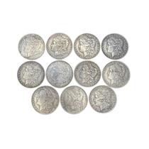 11 Moedas de Reprodução 1881/1891 Padrões Intricados, Ideais para Joias e Colecionadores