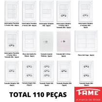 110un Tomadas Interruptores 4x2 4x4 Com Placa Evidence FAME