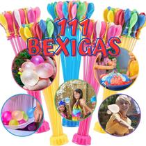 111 Unidades Bexiga de Água Kit Conjunto Water Ballons Brincadeiras de Verão com Conector Enchedor para as Crianças Splash Ball 1 Pacote - Pogala