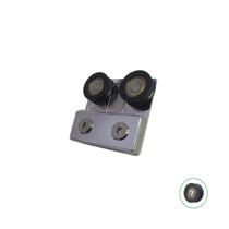 1122DC - Roldana de carrinho duplo (côncava) para porta de correr vidro blindex - Cromado