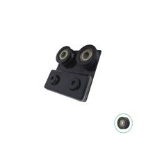 1122DC - Roldana de carrinho duplo (côncava) para porta de correr vidro blindex - Preto