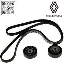 117200777r - kit correia + tensores do ar condicionado e direção hidráulica - motor 1.0 8v d7d/1.0 16v d4d - 2000 em diante - twingo/sandero i e ii/lo