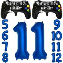 11º aniversário do videogame Party Supplies CON GRADS Navy Blue
