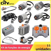 11pcs Technic Servo Motor Power Functions Train Blocks MOC Acessórios De Tijolos De Alta Tecnologia