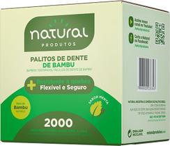 12.000 Palito De Dente Bambu Menta Embalado Sachê