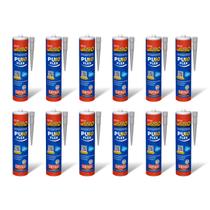 12 Adesivo Selante PU 40 Flex Multiuso 360g Vedação Trinca Ralo Porta Janela Poliuretano Silicone