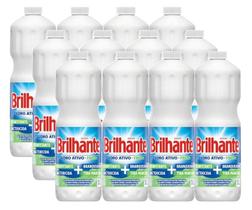 12 alvejante uso geral com cloro fresh brilhante frasco 1l