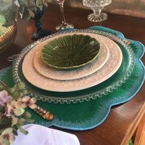 12 Americano Impermeável Verde Com Bordado Azul