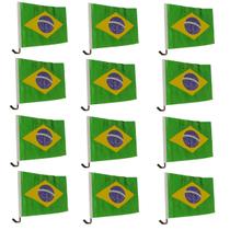 12 Bandeiras Nacional Do Brasil Para Vidro De Carro 30Cm