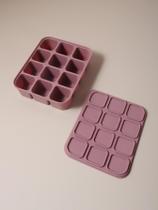 12 Bandejas de Gelo com Grade - Molde para Cubos de Gelo Quadrados e Mini Cubos