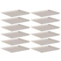 12 Bandejas para Servir 27x22cm Bege Ou Plásticas Restaurante Hotel Refeitório 12 Bandejas para Servir 27x22cm Bege Ou Plásticas Restaurante Hotel Refeitório