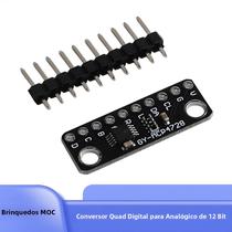 12 Bits I2C Digital MCP4728 DAC Módulo De Fuga De Conversor Analógico De Baixo Consumo De Energia