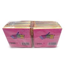 12 Blocos Adesivos Sticky Notes 1200 Fls Neon Liso 76x76mm