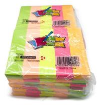 12 Blocos Auto Adesivos Sticky Notes 1200 Fls Neon 76x101mm 12 Blocos Auto Adesivos Sticky Notes 1200 Fls Neon 76x101mm