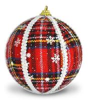 12 Bolas De Natal 8cm - Vermelho Xadrez C/ 12pcs