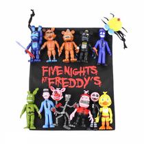 12 Bonecos Five Nights Freddys Foxy Chica + Bolsa Fnaf