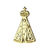 12 Boton Broche Nossa Senhora Aparecida Dourado