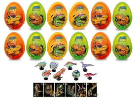 12 Brinquedos Ovo Kids Surpresa Eggs Dino Hunt - Kids Zone