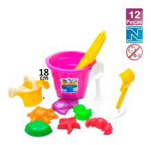 12 Brinquedos Praia Areia Balde Pazinhas Regador Formas
