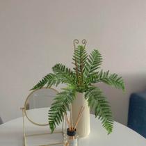 12 Buquês de samambaias artificiais alta qualidade planta com caimento realista decorações suspensas - DE0424