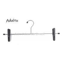 12 Cabides Saia Cromado Com Pregador, Presilha Resistente