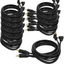 12 Cabo Rca 1 Metro Technoise Série 100 Pro Conector L Preto 12 Cabo Rca 1 Metro Technoise Série 100 Pro Conector L Preto