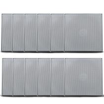 12 Caixa Leson Quadrada Branca Embutir Gesso Som Ambient 70w