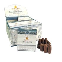 12 Caixas Incensos Cascata Goloka Salvia Branca