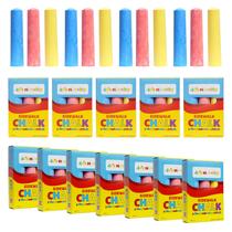 12 caixas Sidewalk Chalk 4E's Novelty, embaladas individualmente para crianças