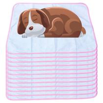 12 Caminhas para Cães e Gatos Dobrável 200 Lavagens 70x50 Branco com Borda Rosa Antipulgas Quality 12 Caminhas para Cães e Gatos Dobrável 200 Lavagens 70x50 Branco com Borda Rosa Antipulgas Quality