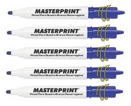 12 Caneta Pincel Quadro Branco Mp 619 - Masterprint Cor Preto