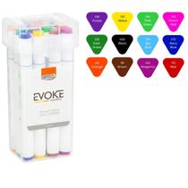 12 Canetas Marcadora Desenho Artístico Brw Evoke Dual Marker