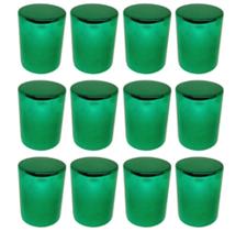 12 Capa de Porca Boliviana Verde Cromada Metalizada 27mm