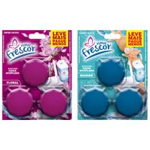 12 Cartelas FLORAL + 12 MARINE Tablete Sanitário 45g com 3 Blocos CAIXA ACOPLADA TRIPLO Novo Frescor Kit 72 Tabletes 12 Cartelas FLORAL + 12 MARINE Tablete Sanitário 45g com 3 Blocos CAIXA ACOPLADA TRIPLO Novo Frescor Kit 72 Tabletes