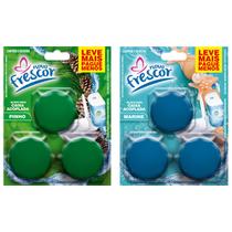 12 Cartelas PINHO + 12 MARINE Tablete Sanitário 45g com 3 Blocos CAIXA ACOPLADA TRIPLO Novo Frescor Kit 72 Tabletes