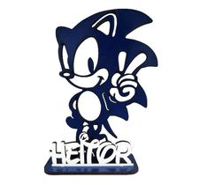 12 Centros de Mesa Sonic Personalizado Pintado Frente Verso