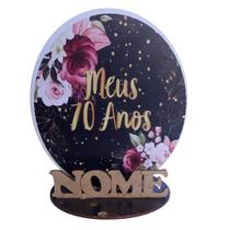 12 Centros Mesa Meus 70 Anos aniversário Personalizado Lembranças Festa