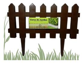 12 Cerquinhas De Plástico Decorativa Jardim Marrom 4,86 Mts 12 Cerquinhas De Plástico Decorativa Jardim Marrom 4,86 Mts
