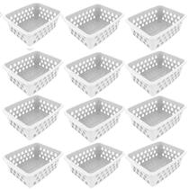12 Cesto organizador P Branco gaveta cômoda bebê multiuso acessório maquiagem 12x16
