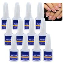 12 Cola De Unhas Para Tips Super Forte Com Pincel Alongamento 10g 12 Cola De Unhas Para Tips Super Forte Com Pincel Alongamento 10g