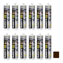 12 Cola Selante Adesivo Silicone Pu Poliuretano Marrom Bronze 12 Cola Selante Adesivo Silicone Pu Poliuretano Marrom Bronze