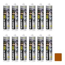 12 Cola Selante Adesivo Silicone Pu Poliuretano Marrom Chocolate 12 Cola Selante Adesivo Silicone Pu Poliuretano Marrom Chocolate