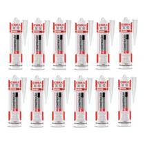 12 Cola Selante Poliuretano Cibra Pu Construção 400g Preto 12 Cola Selante Poliuretano Cibra Pu Construção 400g Preto