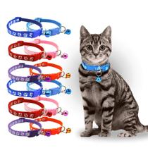 12 Coleiras para Gatos com Trava de Segurança e Sininho Ajustável e Confortável, Várias Cores 12 Coleiras para Gatos com Trava de Segurança e Sininho Ajustável e Confortável, Várias Cores