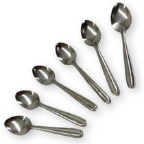 12 colheres de Sopa Aço inox simples ideal para o dia a dia Bares Restaurantes