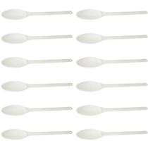 12 Colheres para Cozinha Industrial 59cm Plásticas Brancas Mexer Alimentos Restaurantes
