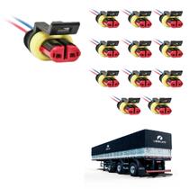 12 Conector Chicote Lanterna LED Lateral Librelato 2 vias 12 Conector Chicote Lanterna LED Lateral Librelato 2 vias